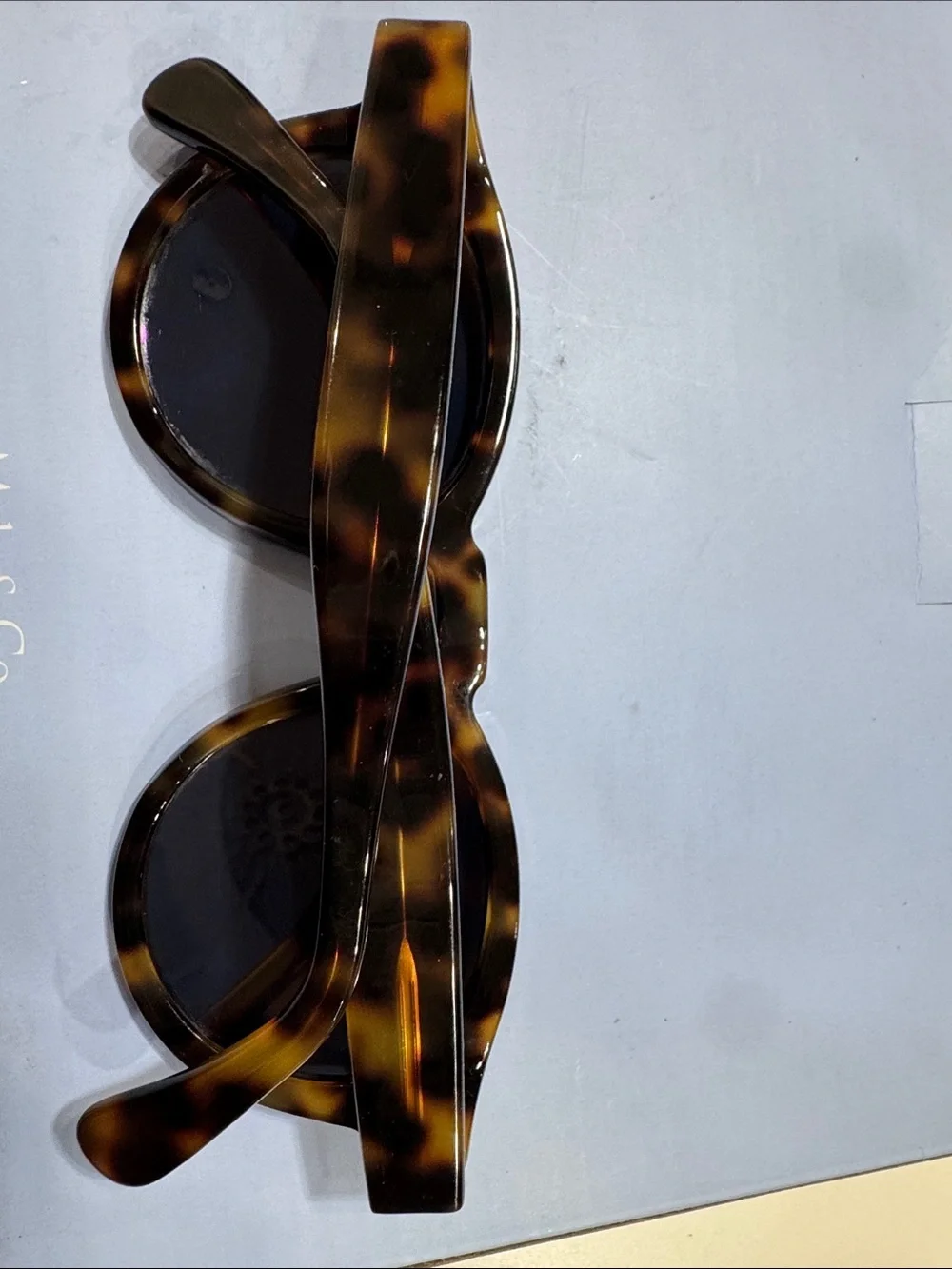 Illesteva Leonard Tortoiseshell Sunglasses with Purple Lenses ( made in Italy)